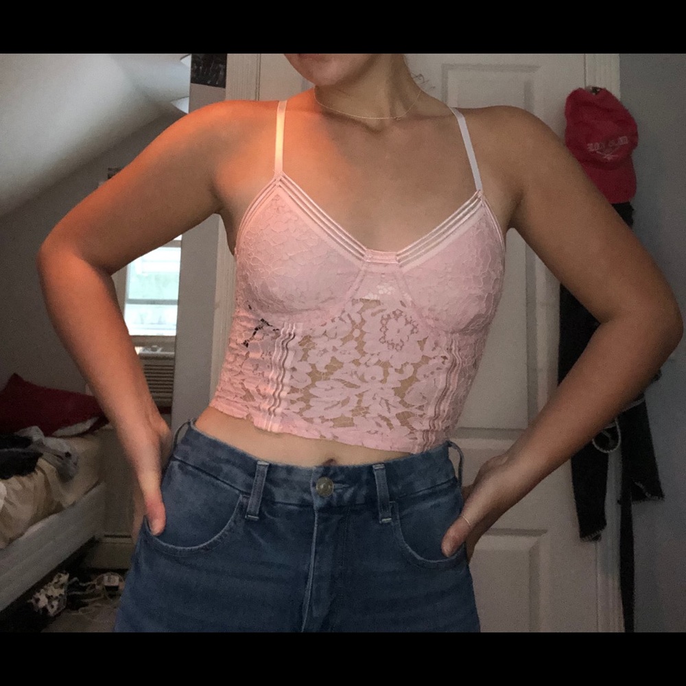 Pink Shear Crop Top 💕💫